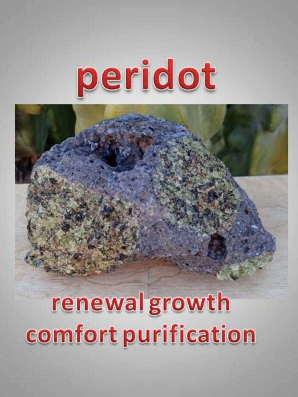 #6 Peridot crystal rock stone gemstone August birthstone Renewal Growth